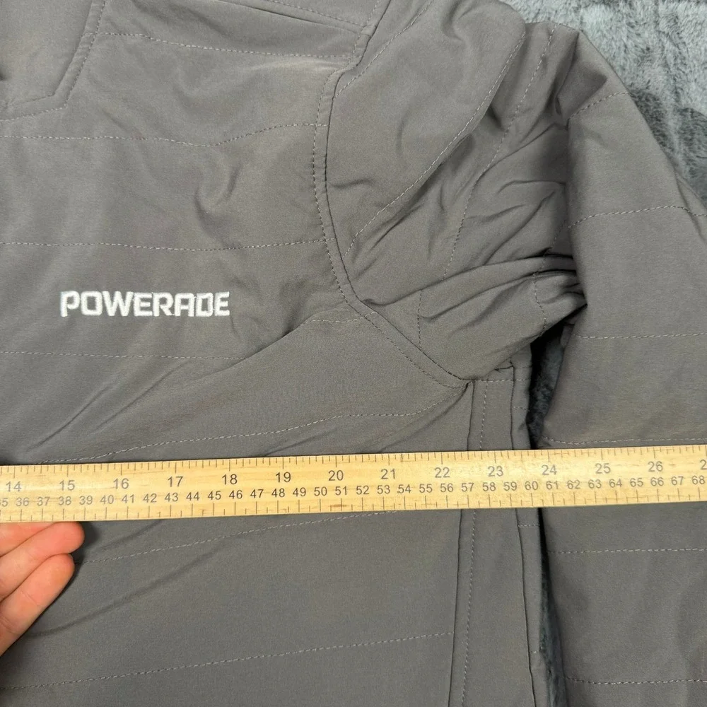 Spyder Mens Gray Powerade Full Zip Quilted Performance Jacket XL